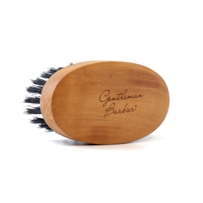 Spazzola per barba fatta a mano, in puro cinghiale e legno di pero, modello grande - Gentleman Barber