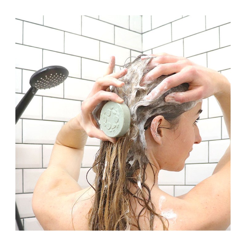 Shampoo solido per capelli grassi - Argilla verde e spirulina - 70g - Lamazuna