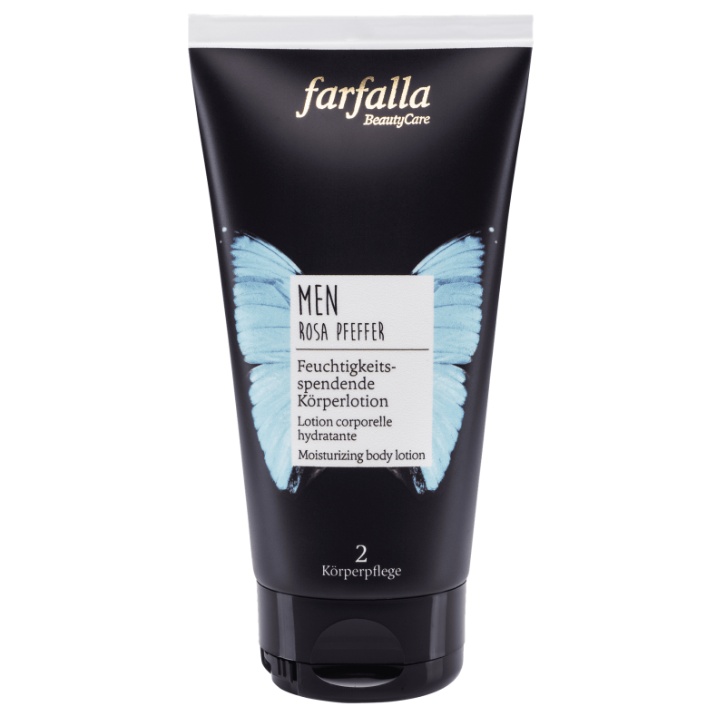 Lotion corporelle hydratante, pour homme au poivre rose - 150ml - Farfalla