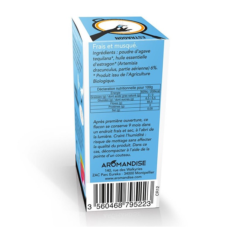 Cristalli di olio essenziale biologico per cucinare, dragoncello - 10g - Aromandise