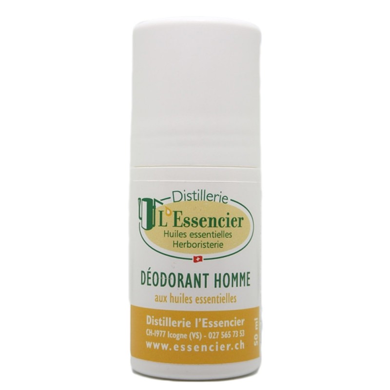 Deodorante roll-on per uomo agli oli essenziali del Vallese - 50ml - L'essencier