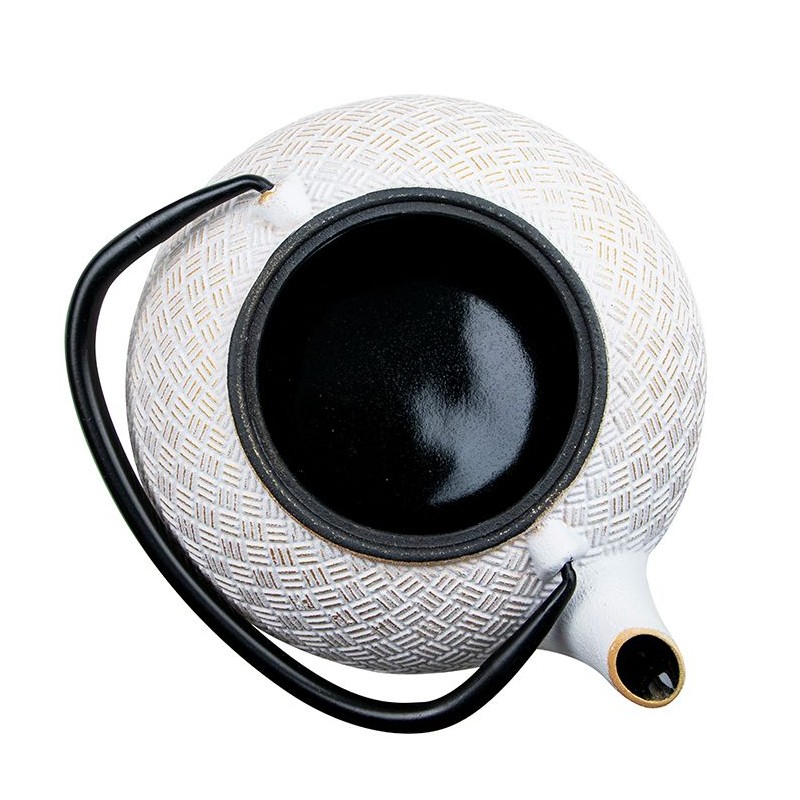 Teekanne aus Gusseisen, TAMAYUKI weiß, mit Filter aus Edelstahl - 0,8 Liter - Aromandise