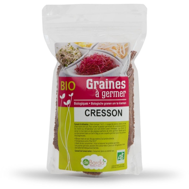 Graines à germer BIO de Cresson - 100g - De Bardo