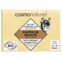 Savon BIO au Lait d'Anesse + Karité Bio, sans parfum  - 100g - Cosmo Naturel