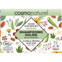 Bio Festes Shampoo, trockenes Haar mit Jojoba und Aloe Vera - 85g - Cosmo Naturel