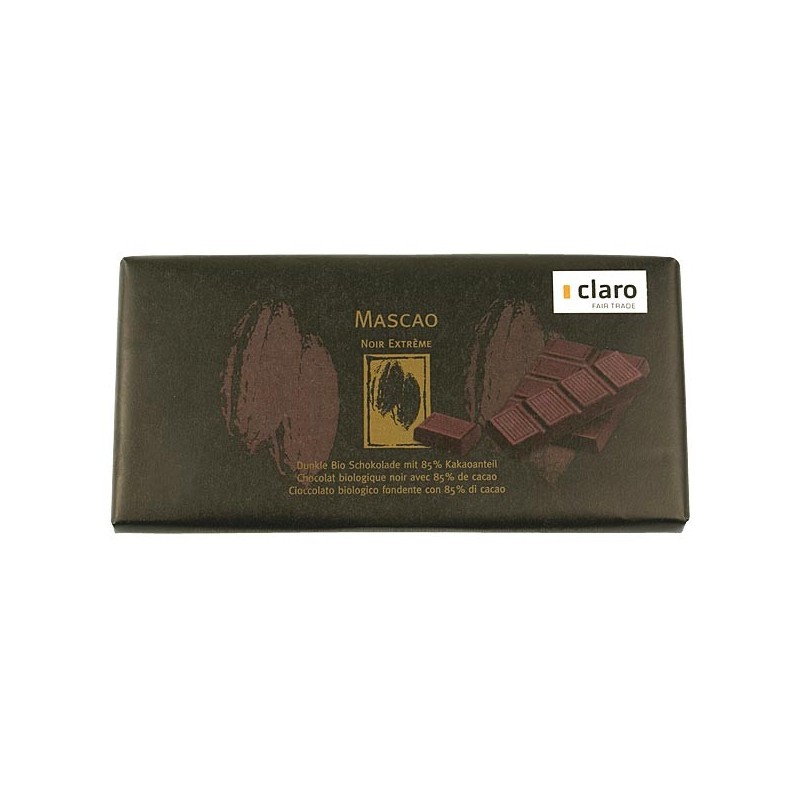 Chocolat Noir Extrême (85%) - 80g - Claro (Mascao)