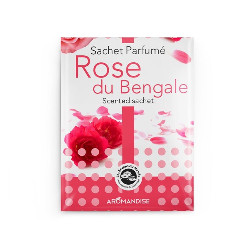 Sachet parfumé, 100% naturel et Fairtrade, Rose de Bengale - 15g - Les encens du monde