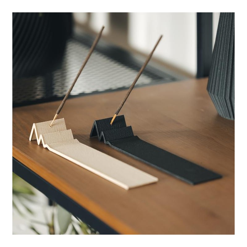 Porte encens en bois et amidon imprimée en 3D - Peak, Pin doré - COPO Design