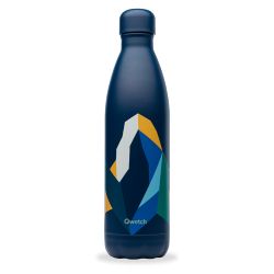Bouteille en inox isotherme à double paroi, "Altitude" Bleu - 750ml - Qwetch