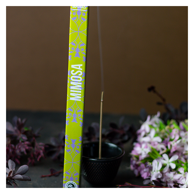 Encens japonais "Découverte", la qualité à petit prix, Mimosa - 12x 50min. - Les Encens du monde