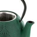 Teekanne aus Gusseisen, HANAMI smaragdgrün, mit Edelstahlfilter - 1,2 Liter - Aromandise