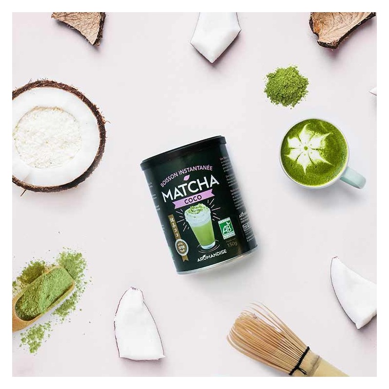 Bevanda istantanea, Matcha-cocco biologico - 100g - Aromandise