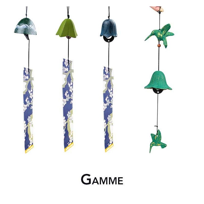 Japanisches Windspiel aus Gusseisen, Glockenblume - Grün - 1 St. - Aromandise