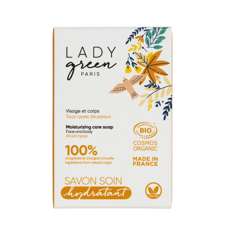 Sapone idratante - Biologico, vegano e 100% naturale - Per tutti i tipi di pelle - 100g - Lady Green