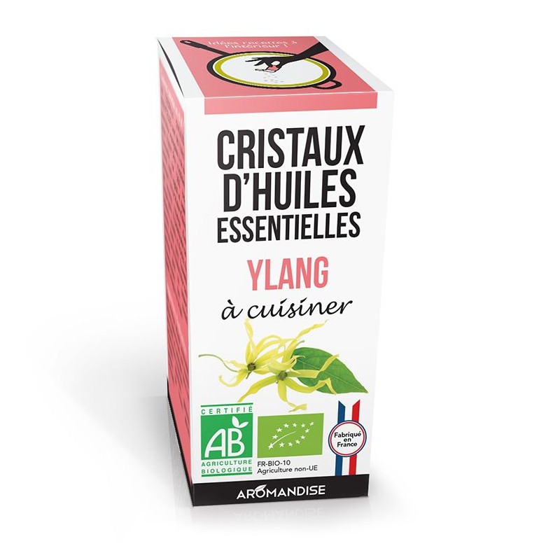 Cristaux d'huiles essentielles BIO à cuisiner, Ylang - 10g - Aromandise