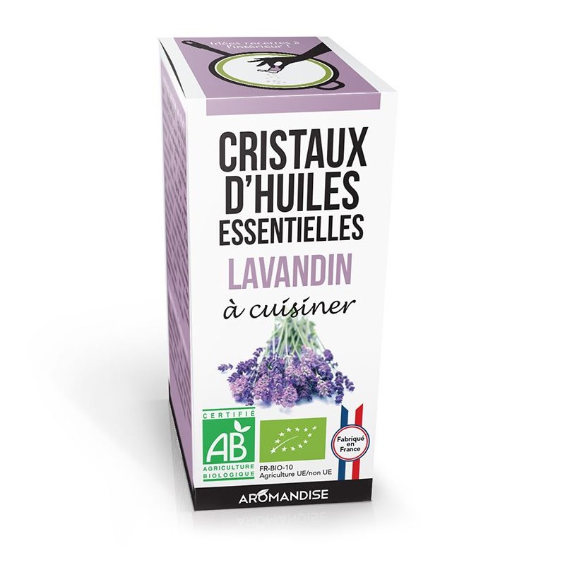 Cristalli di olio essenziale biologico per cucinare, Lavandin - 10g - Aromandise