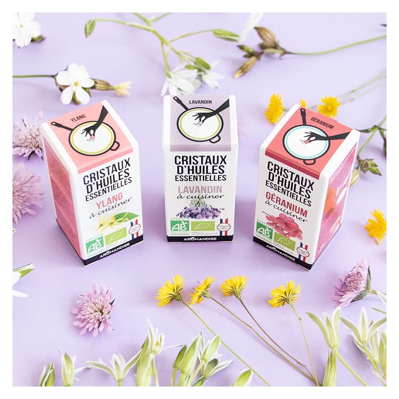 Bio Ätherisches Öl Kristalle zum Kochen, Lavandin - 10g - Aromandise