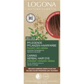 Poudre de coloration végétale BIO (Reflets, brillance et volume) - Brun acajou - 2x50g - Logona