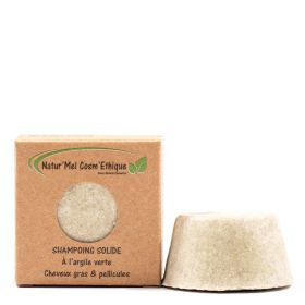 Shampoing Solide Suisse à l'argile verte (gras et à pellicules) - 30g - Natur'Mel Cosm'Ethique