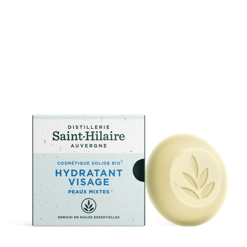 Hydratant solide BIO pour le visage, 100% naturel - Peaux mixtes - 30g - Saint-Hilaire