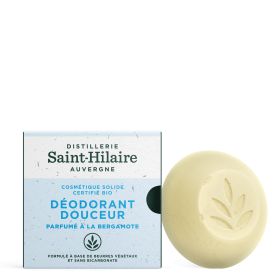 Déodorant douceur solide BIO, 100% naturel et parfumé à la Bergamote - 50g - Saint-Hilaire