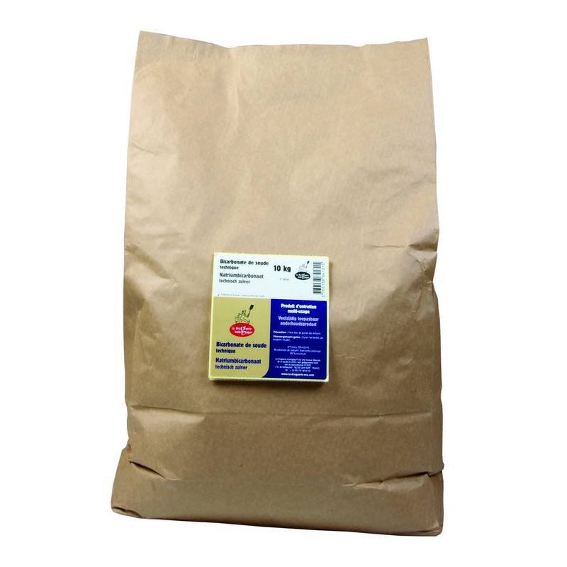 Bicarbonato di sodio tecnico (grado alimentare) - Sacco di carta 10kg - 3 Abeilles