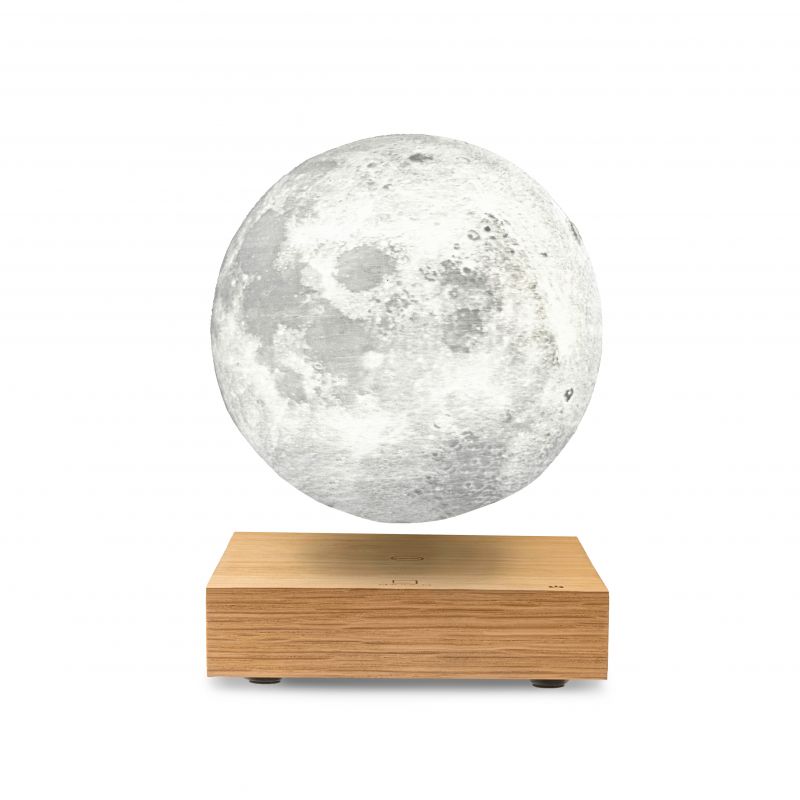 Hängelampe Mond mit Sockel aus Walnussholz - Gingko Design