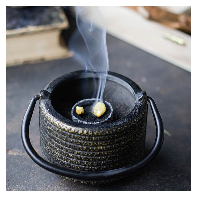 Bruciatore di incenso in ghisa Brazero per resine, incensi e piante aromatiche - Aromandise