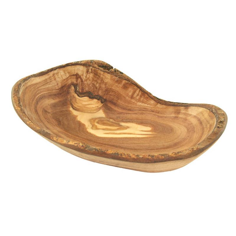 Rustikale handgefertigte Schale aus Olivenholz - 14-16 cm - Olivenholz Erleben