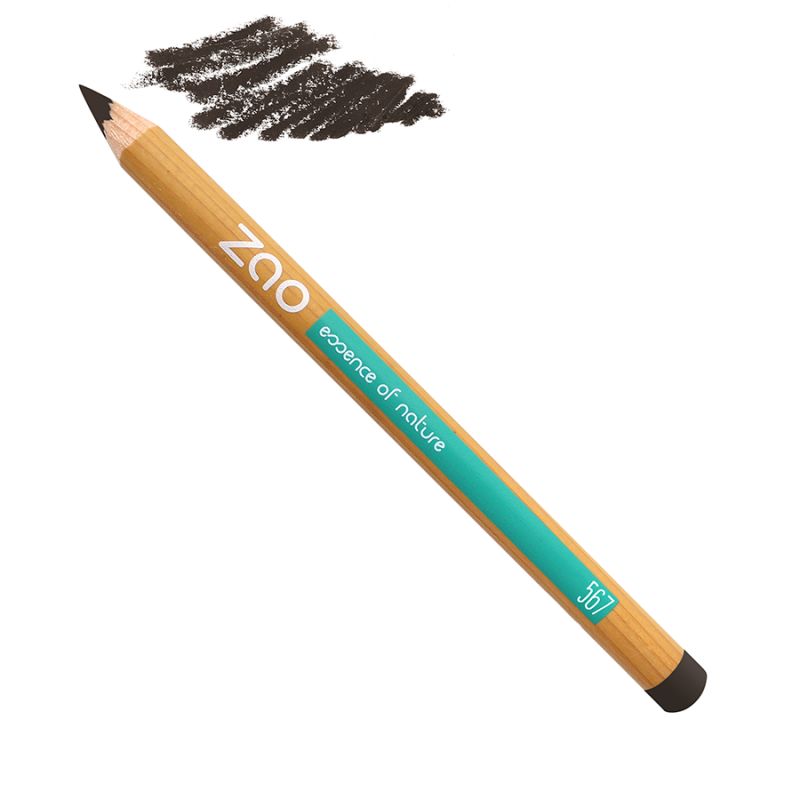 Crayons de maquillage, BIO & Vegan pour yeux, sourcils & lèvres - N° 567, Brun ébène - Zao﻿