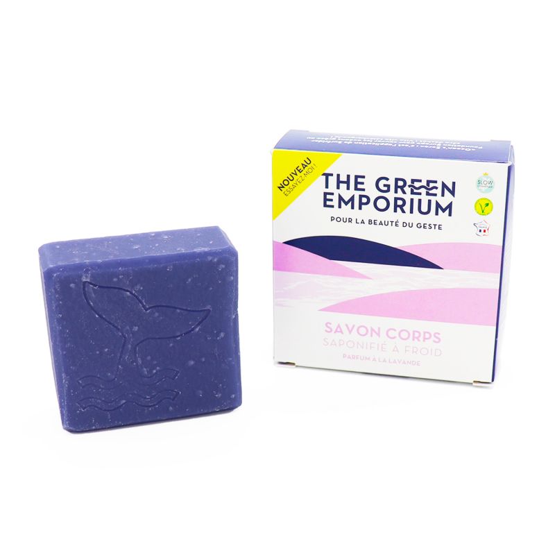 Savon corps, saponifié à froid, Parfum à la lavande - 100g - The Green Emporium