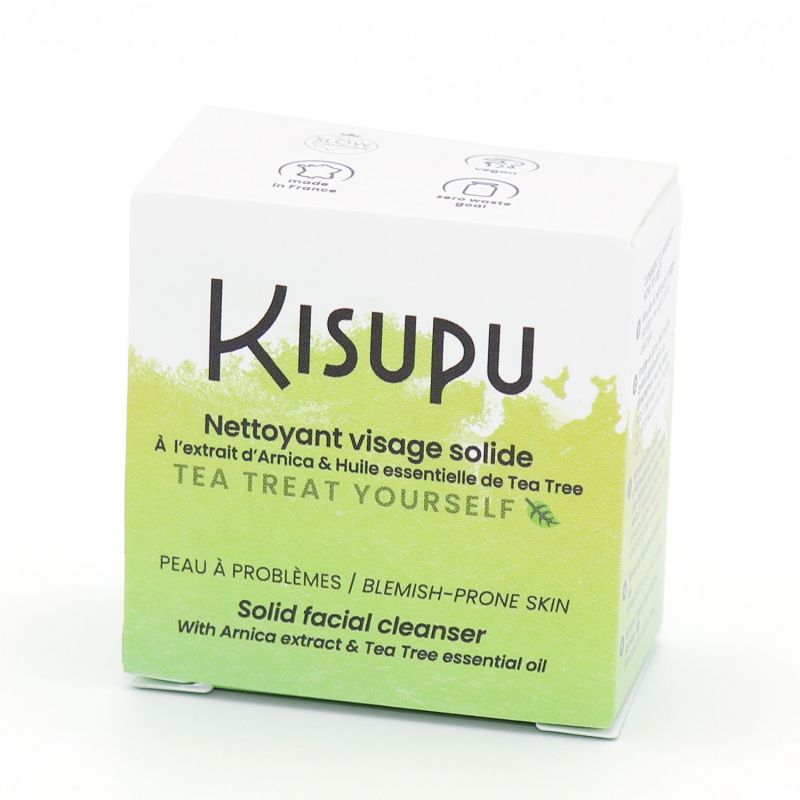 Lavaggio solido per il viso - Pelle problematica, "Tea treat yourself" - 28ml - Kisupu