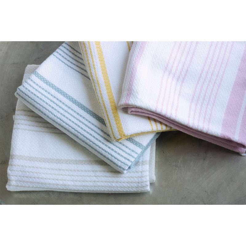 Fouta aus biologischer Baumwolle, Kollektion White Sand, White & Ginger - 90x160cm - Karawan