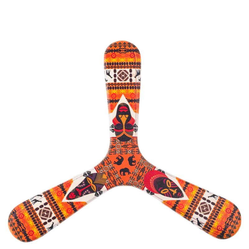 Boomerang artisanal en bois pour enfants, L'Africain - 24cm - Wallaby Boomerangs