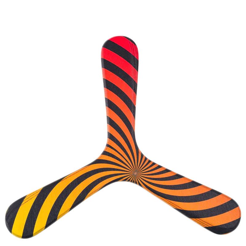 Boomerang in legno per adulti, Spirale  - 24cm - Boomerang Wallaby
