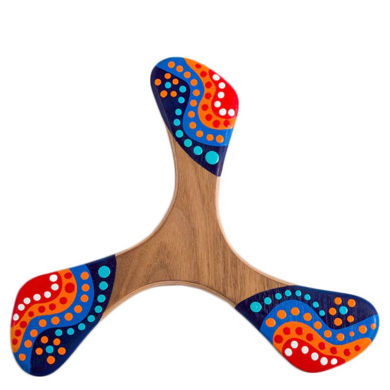 Handgefertigter Bumerang aus Holz für Erwachsene, Wankura - 22cm - Wallaby Boomerangs