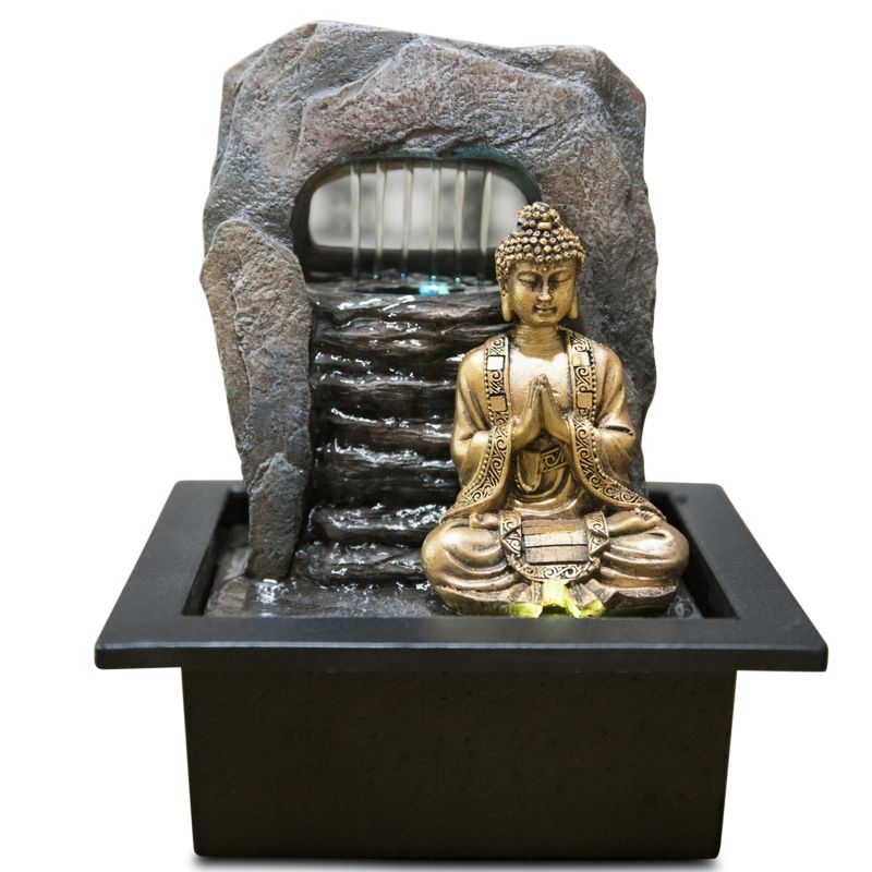 Fontaine à eau - "Zen Dao" (avec bouddha & éclairage LED) - Zen'Light