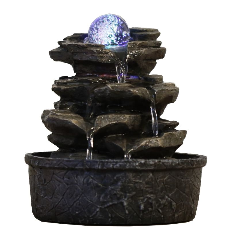 Fontana da interno - Natura "Little Rock" (con palla e luce LED) - Zen'Light