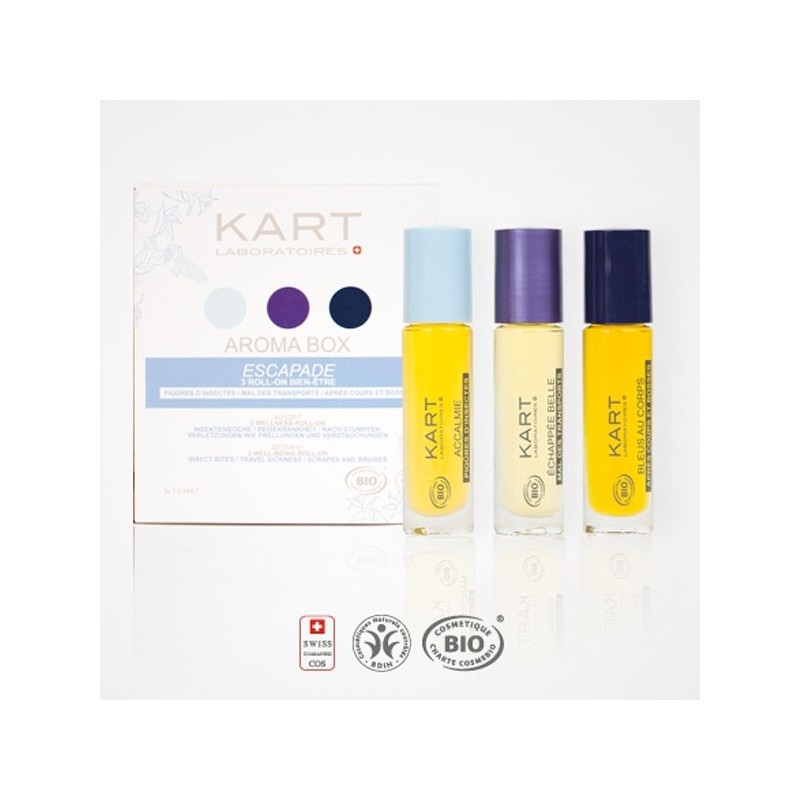 Aroma Box "Escapade" - 3 Roll-on 7,5 ml - Laboratoires KART