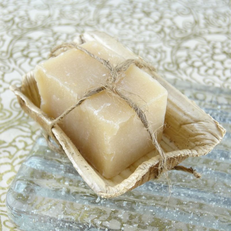 Ayurvedische Seife mit regenerierender Bergamotte in ihrem Palmblatt - Mini 20g - Karawan