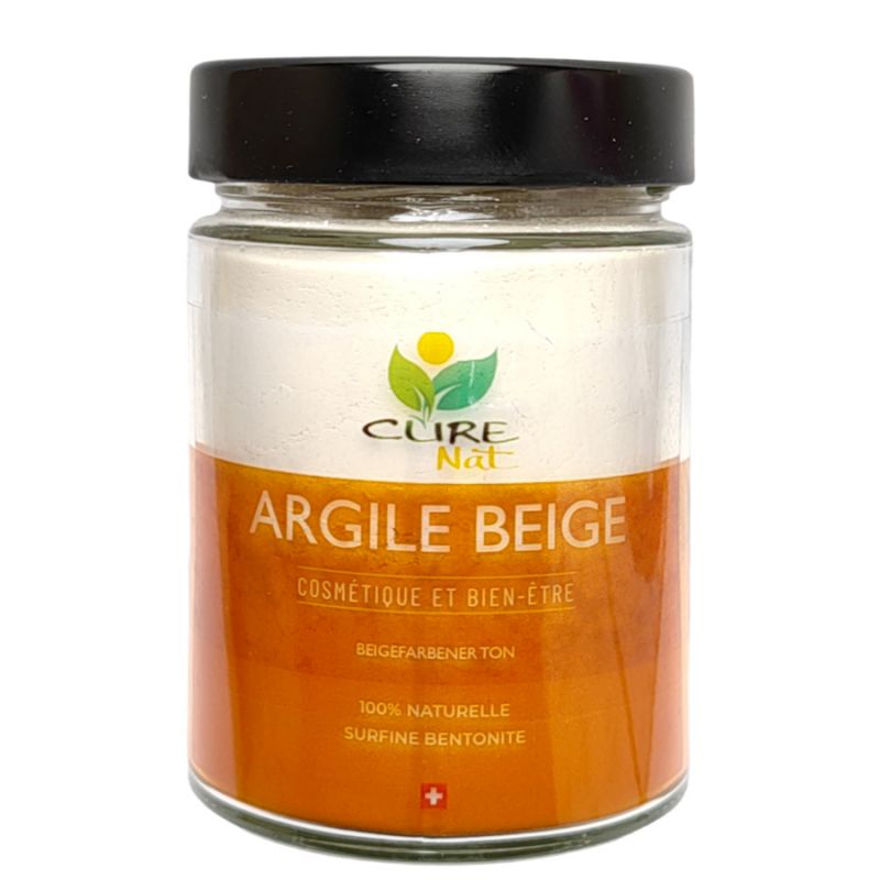 Argile Beige Nutri Bentonite BIO - Pot de 200g (verre), jusqu'à 5kg (recharge) - Curenat