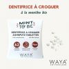 Dentifrice solide Suisse à la Menthe Bio, MOD, MOD fluor - 62 pastilles - Waya Cosmetics