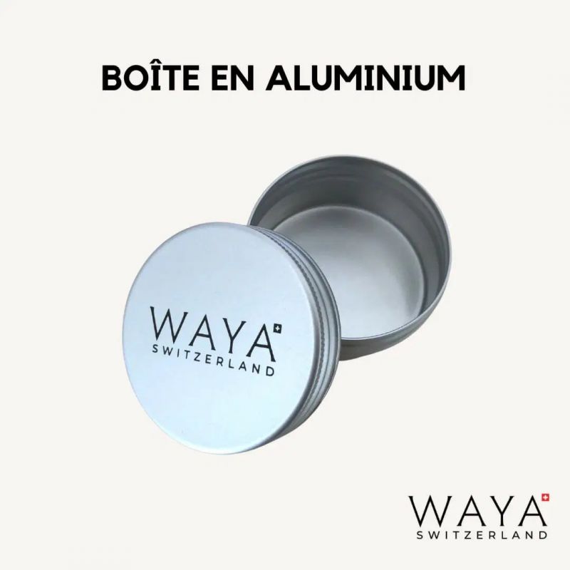 Boîte en Aluminium, pratique et légère pour conserver le dentifrice solide - Waya Cosmetics
