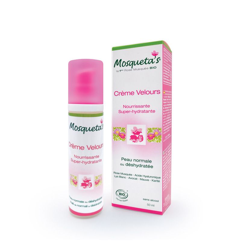 Crème Velours Super Hydratante à la Rose Musquée Bio - 50ml