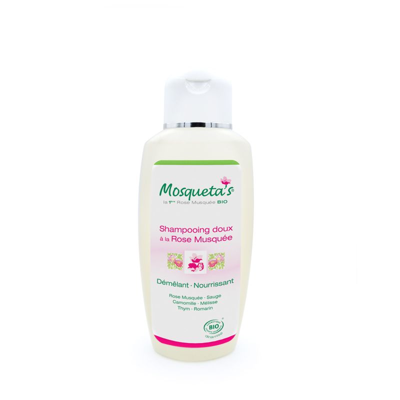 Shampoo dolce alla Rosa Mosqueta, districante e nutriente - 200ml - Mosqueta's