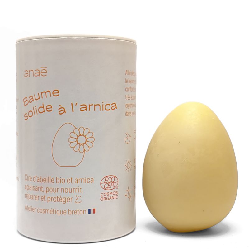 Balsamo solido corpo nutriente all'arnica - Forma di uovo 50gr - Anaé