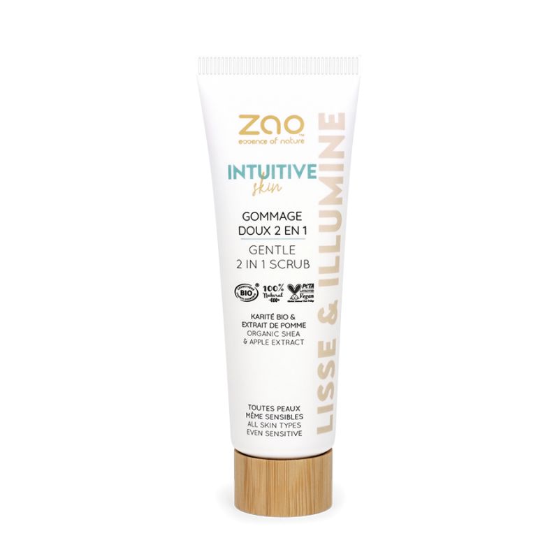 Intuitive Skin, Gommage doux 2 en 1 (100% naturelle, Vegan & BIO) - MOD - Zao