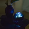 Fontana d'acqua - "Bouddha Silice" con palla rotante illuminata (LED) - Zen'Light