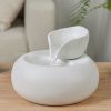 Wasserspender aus weißer Keramik - "Toby" Dunkel & Modern - Zen'Light