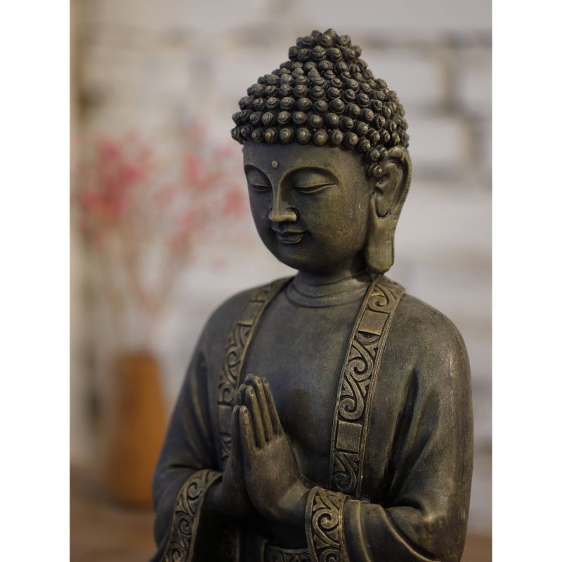 Statua grande - Bouddha ZEN, un Buddha in posizione di meditazione -  Altezza 40 cm - Zen'Light